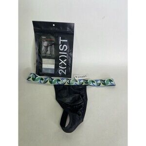 2xist Sexy Sliq Classic Thong Underwear Black Beauty Eames Circles Mens Size S